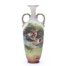 Vase, Two Handles, Royal Bayreuth Blue Mark