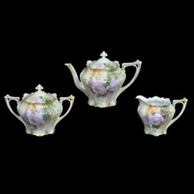 Tea Set, Three Piece, Marked R.S. Prussia