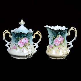 Creamer And Sugar Set, Unmarked R.S. Prussia