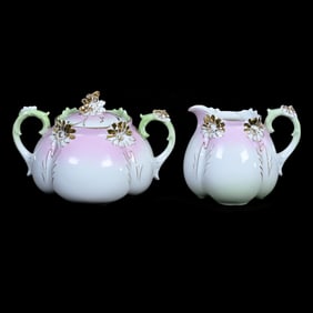 Creamer And Sugar Set, Unmarked R.S. Prussia