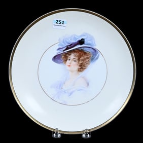 Plate, Prussia Griffin Mark, Gibson Girl Portrait