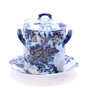 Condensed Milk Covered Jar And Underplate, R.S. Steeple Mark