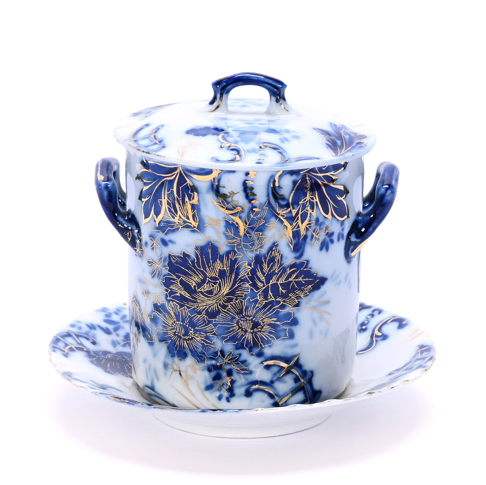 Condensed Milk Covered Jar And Underplate, R.S. Steeple Mark (1 of 3)