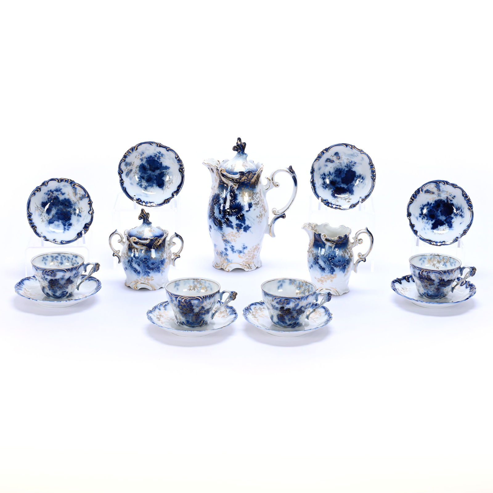 Tea Service, Eleven Piece Set, R.S. Steeple Mark (1 of 4)