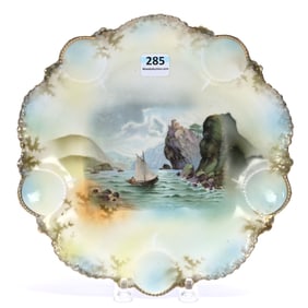 Plate Marked R.S. Prussia, Old Man In Mountain Decor