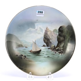 Plate Marked R.S. Tillowitz, Old Man In Mountain Decor