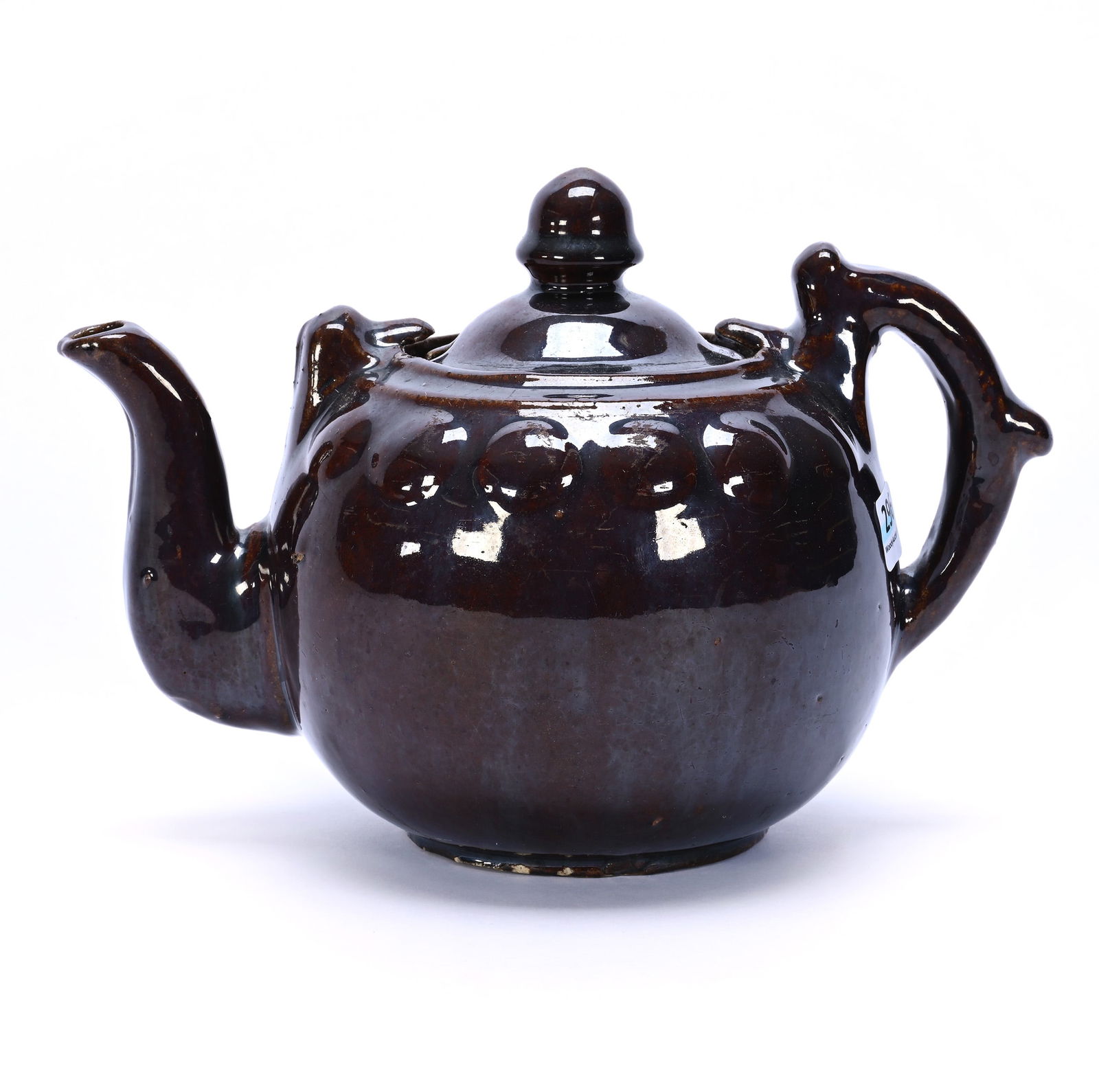 Tea Pot, Unmarked Bennington Pottery (1 of 3)