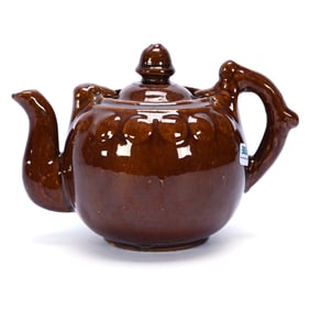 Tea Pot, Unmarked Bennington Pottery