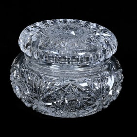Covered Jar, American Brilliant Cut Glass
