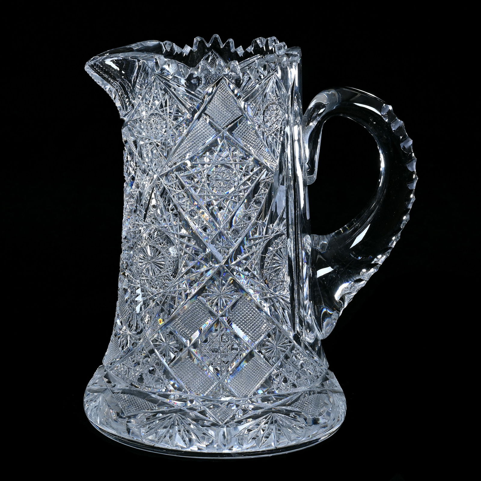 Pitcher, American Brilliant Cut Glass, Pattern #51 By Elmira (1 of 3)