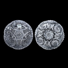 (2) Nappies, American Brilliant Cut Glass