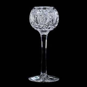 Violet Globe, American Brilliant Cut Glass, Nevada Pattern By Pairpoint