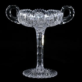 Compote, Two Handles, American Brilliant Cut Glass