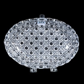 Oval Dish, American Brilliant Cut Glass