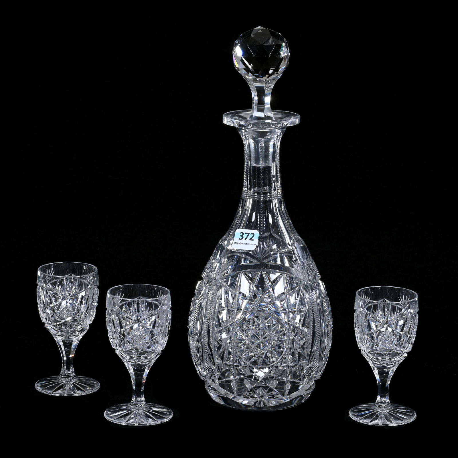 Decanter Set, American Brilliant Cut Glass (1 of 3)