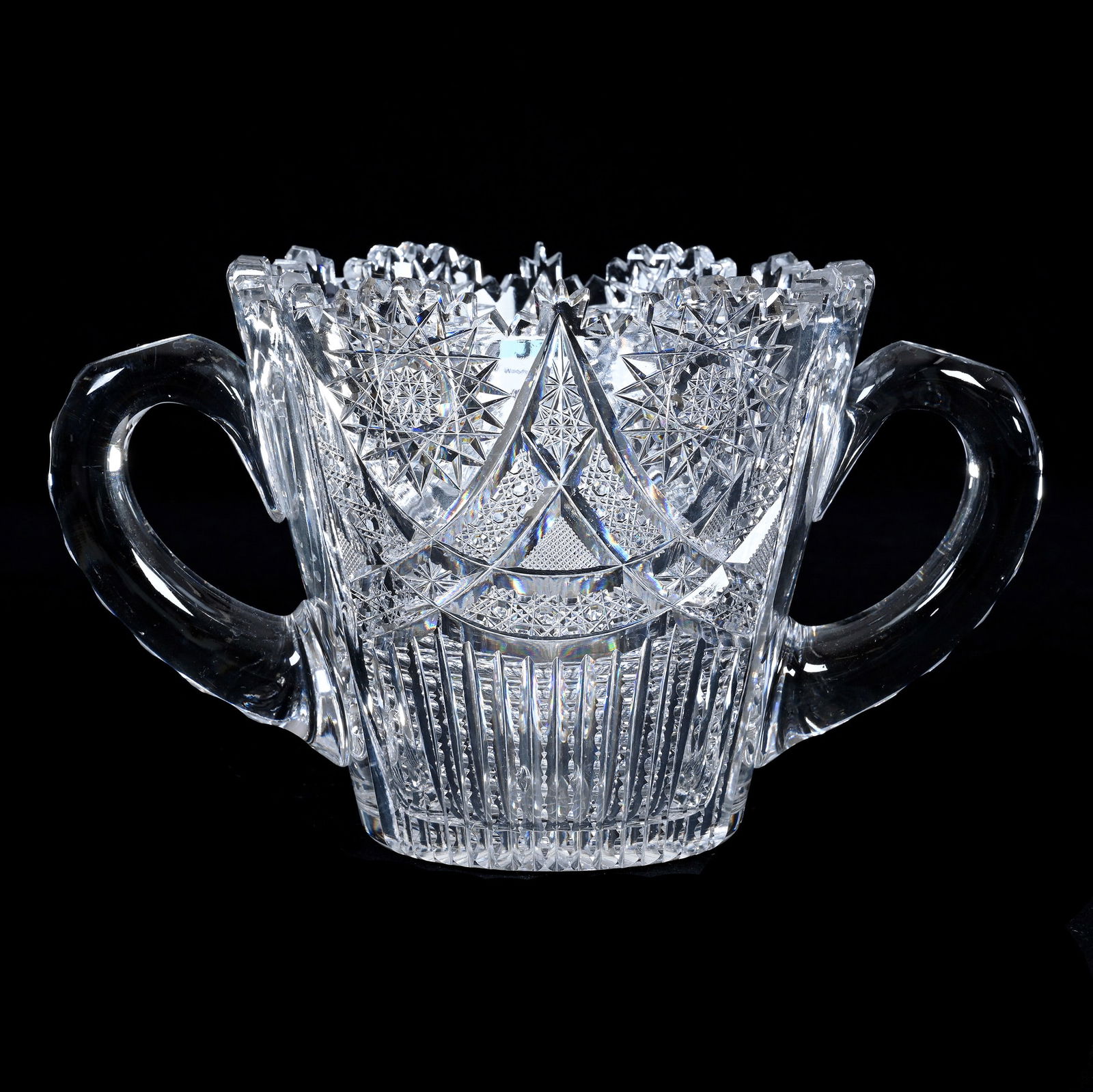 Ice Tub, Two Handles, American Brilliant Cut Glass (1 of 3)