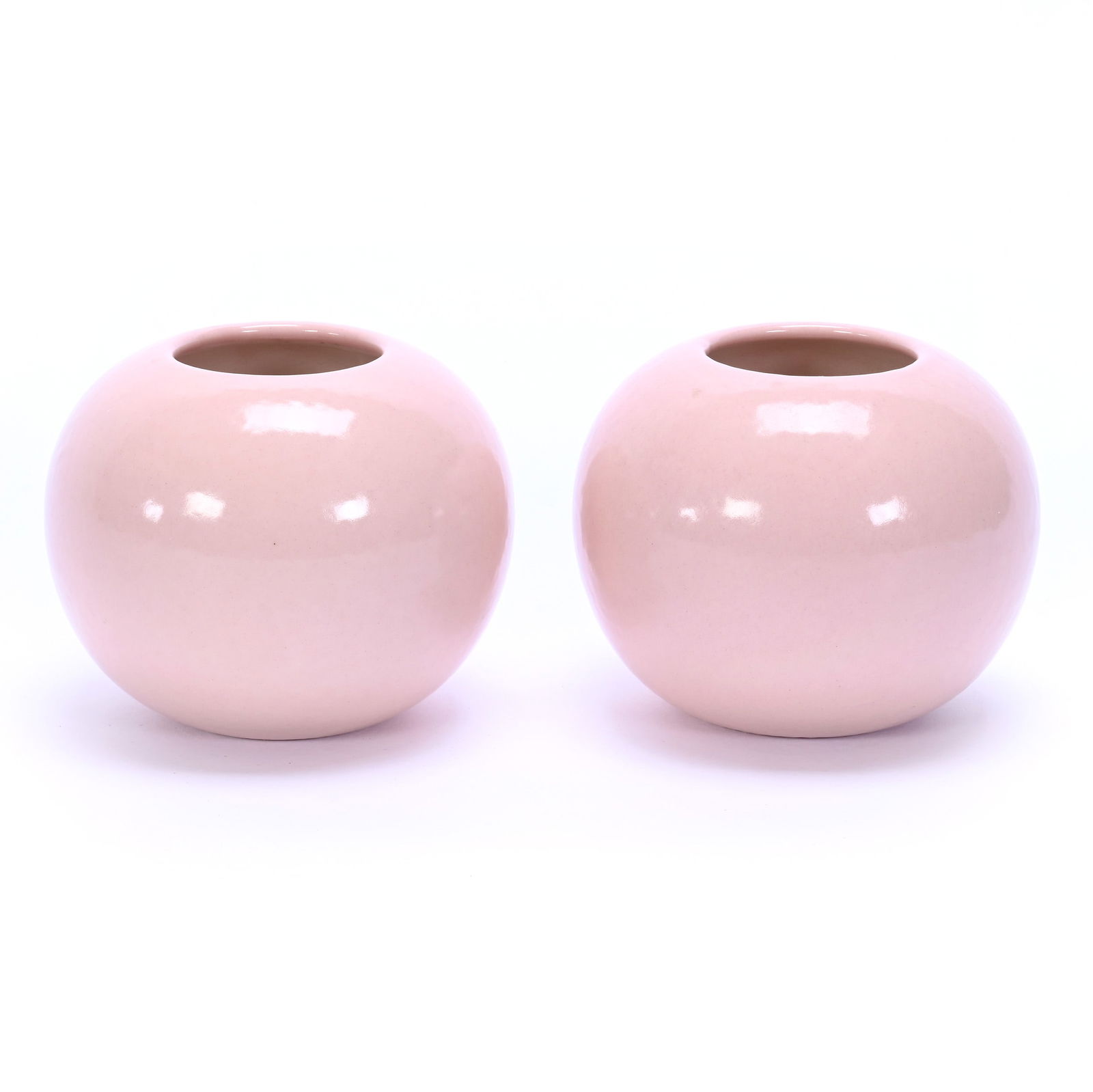 Pair Rose Bowls Marked Rookwood #6199F Art Pottery, Dated 1942 (1 of 3)