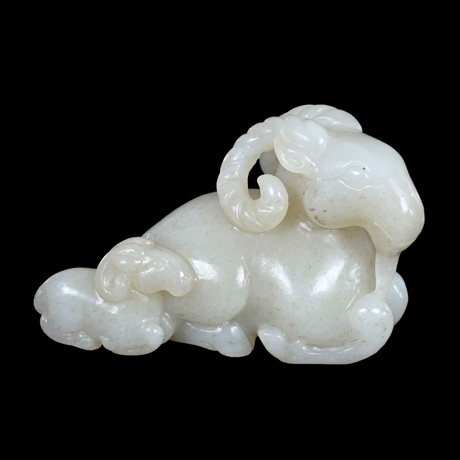 Chinese Carved White Jade Figurine (1 of 3)