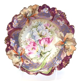 Bowl, Unmarked R.S. Prussia, Iris Variation Mold