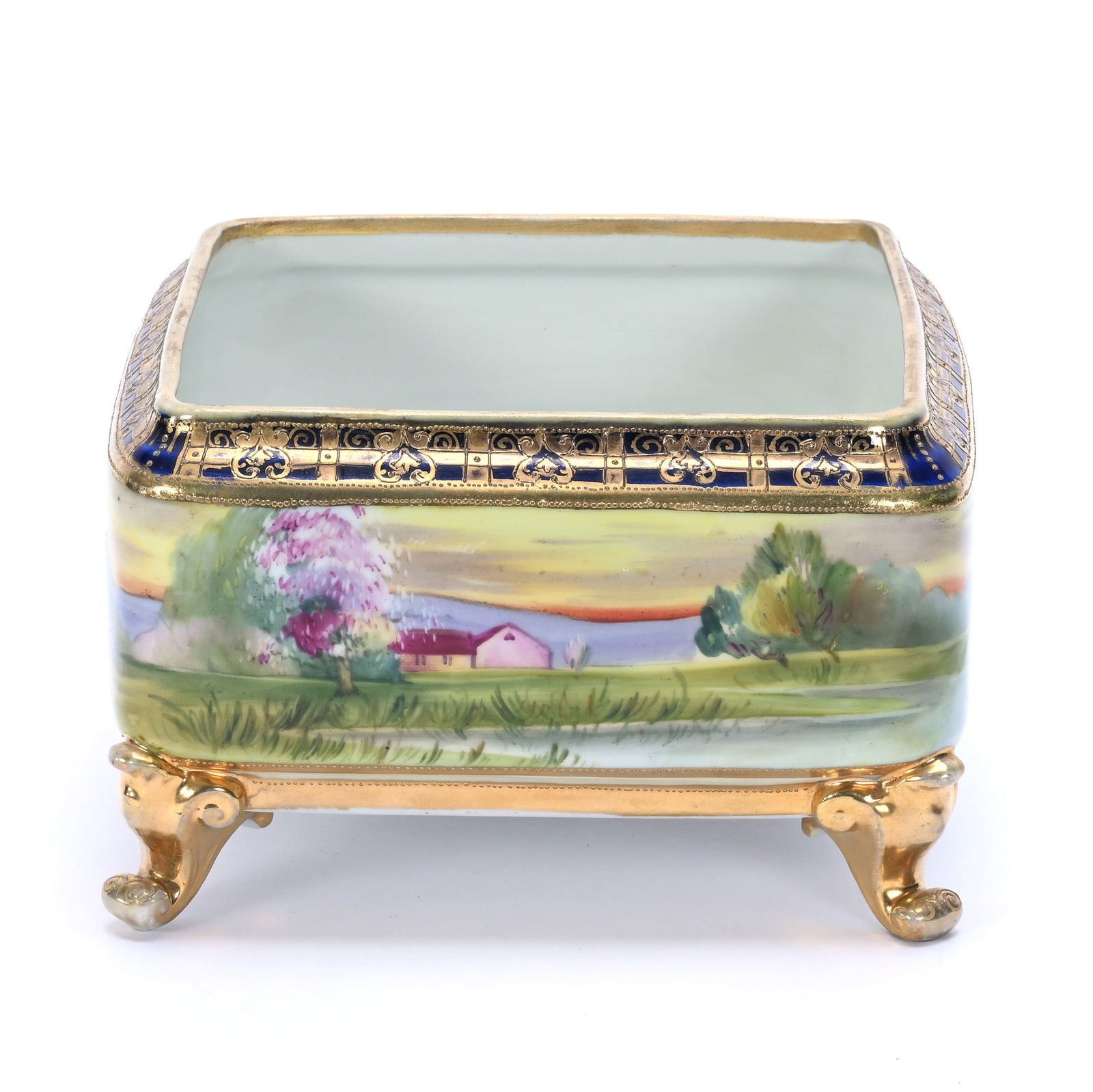 Fern Holder, Nippon Wreath Mark, Farm And Lake Scenic Decor (1 of 3)