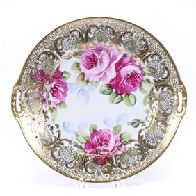 Cake Plate, Nippon Maple Leaf Mark