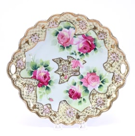 Cake Plate, Nippon Maple Leaf Mark