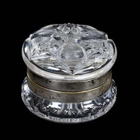 Small Jewel Box, American Brilliant Cut Glass