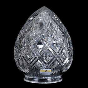 Light Shade, American Brilliant Cut Glass, Bullet Shaped, Sultana Pattern By Dorflinger