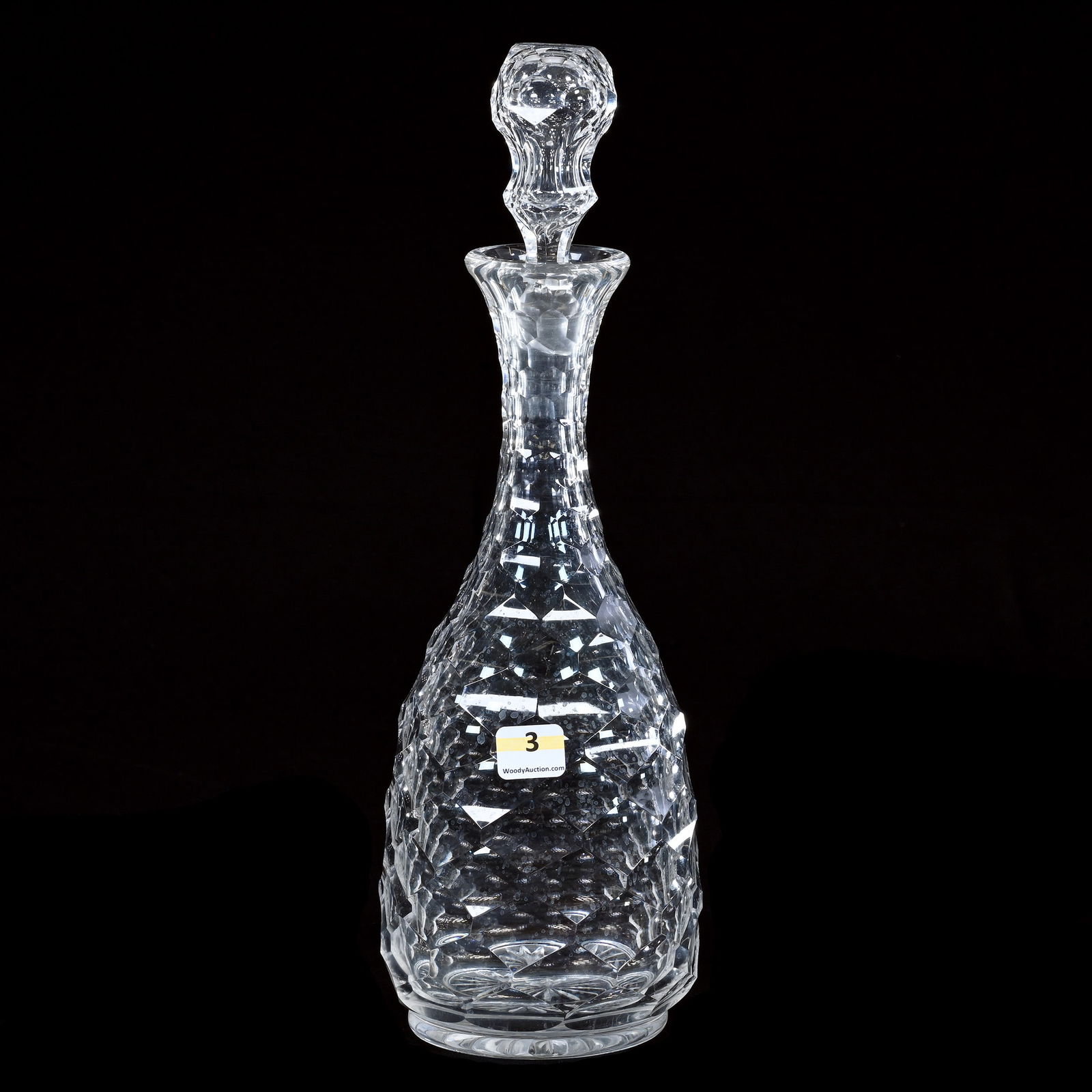 Decanter, American Brilliant Cut Glass, Hollow Diamond Style Pattern (1 of 4)