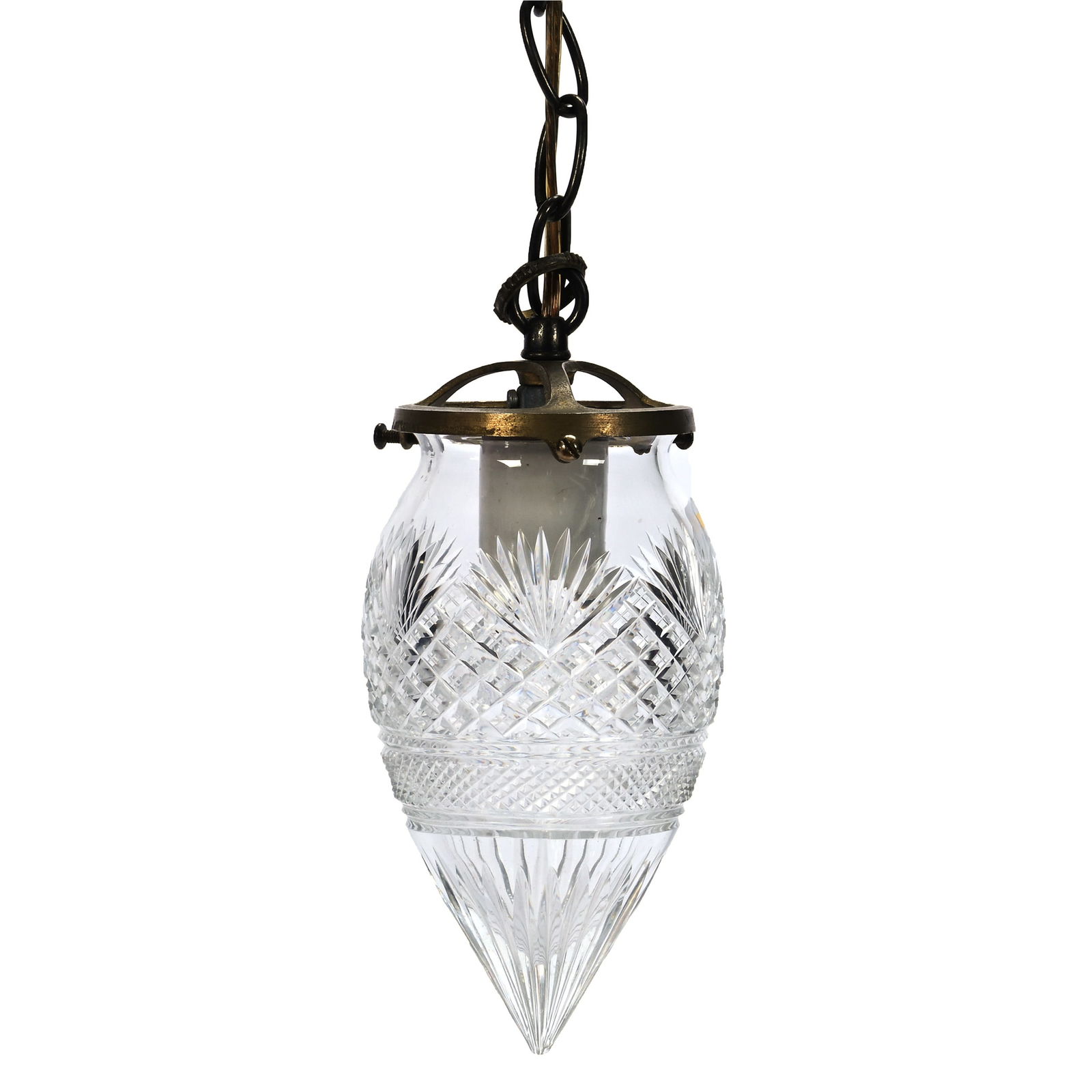 Light Shade, American Brilliant Cut Glass, Bullet Shaped (1 of 3)