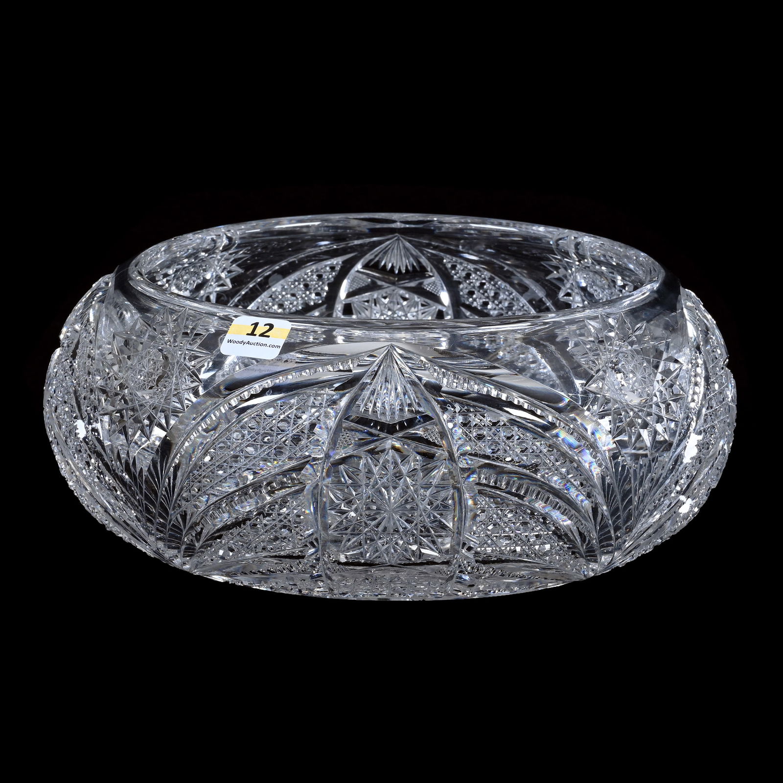 Rolled Rim Bowl, American Brilliant Cut Glass, Unidentified Pattern (1 of 3)