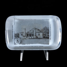 Brilliant Period Souvenir Paperweight, Columbian Exposition 1893