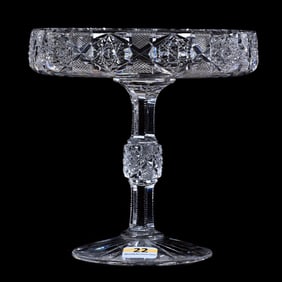 Pastry Compote, American Brilliant Cut Glass, Pattern No. 99 By Dorflinger