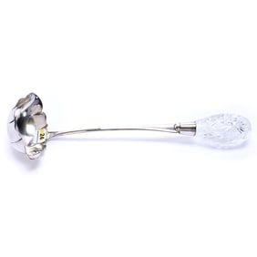 Punch Ladle, American Brilliant Cut Glass, Pattern Resembles Marlboro By Dorflinger
