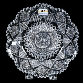 Plate, American Brilliant Cut Glass
