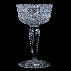 Compote, American Brilliant Cut Glass, Propellor Type Pattern