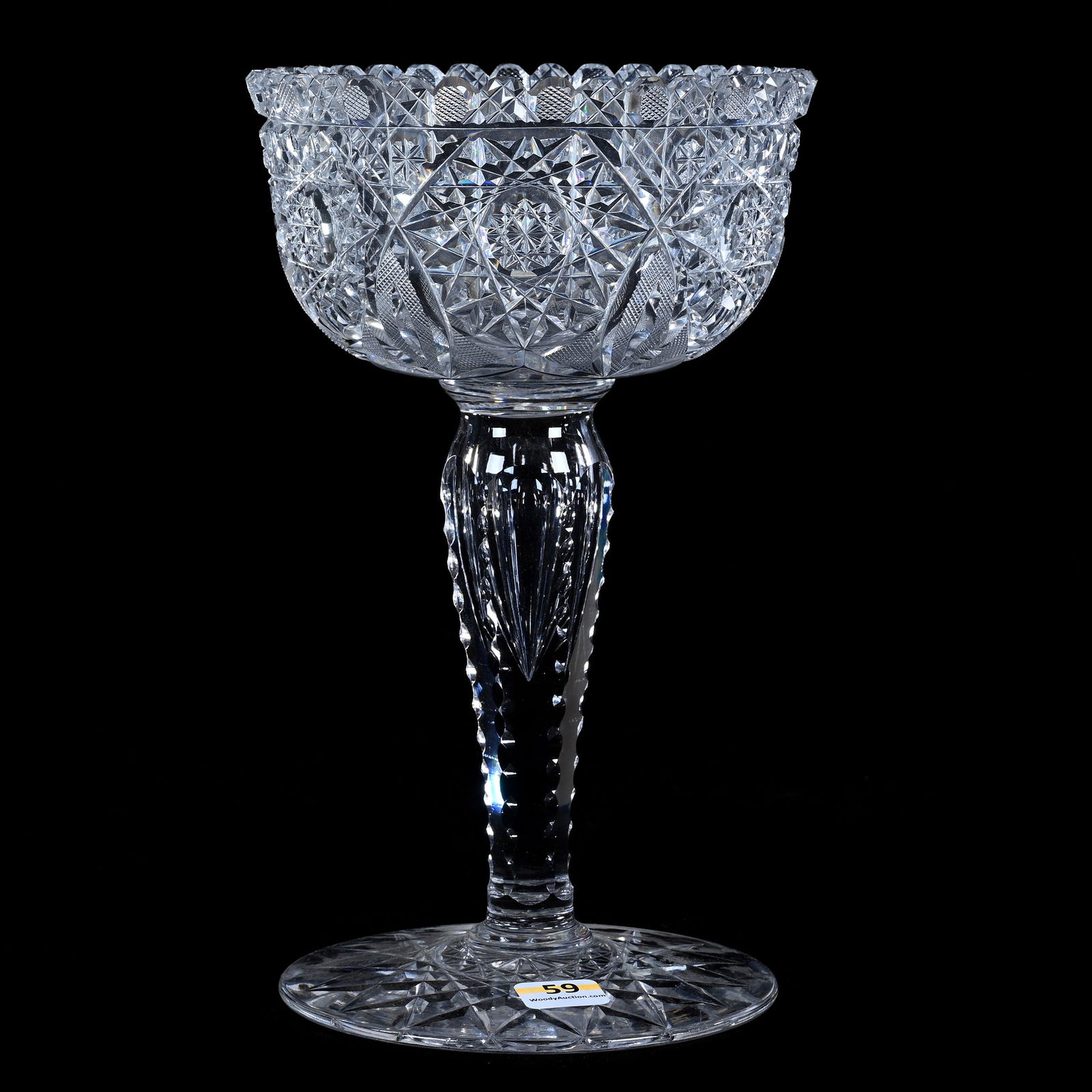 Compote, American Brilliant Cut Glass, Propellor Type Pattern (1 of 3)