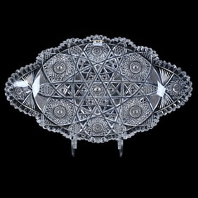 Ice Cream Tray, American Brilliant Cut Glass