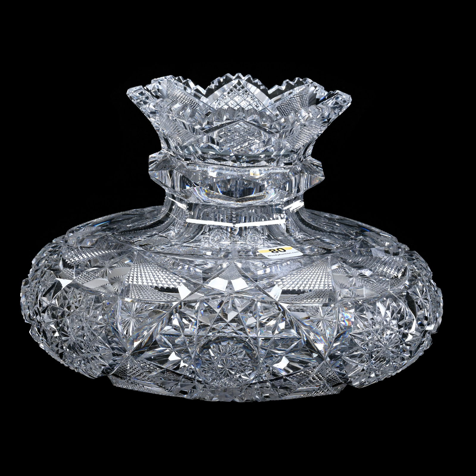 Flower Center, American Brilliant Cut Glass, Signed Libbey Colonna Pattern (1 of 3)