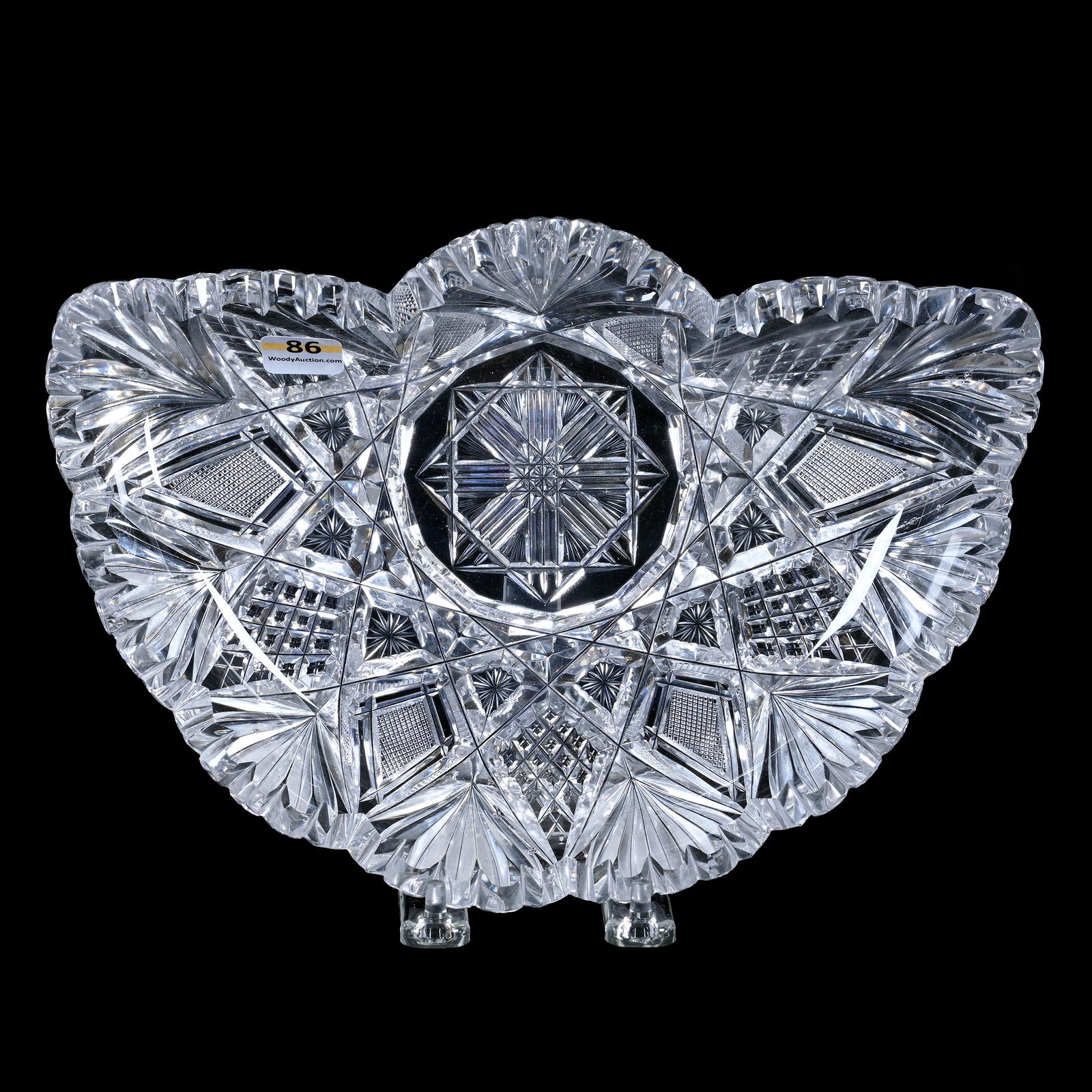 Fan Shaped Tray, American Brilliant Cut Glass, Harvard Pattern By Libbey (1 of 2)