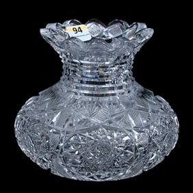 Flower Center, American Brilliant Cut Glass, Pattern No. 33 By Elmira