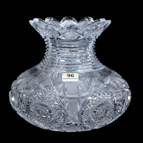 Flower Center, American Brilliant Cut Glass, Pattern No. 33 By Elmira