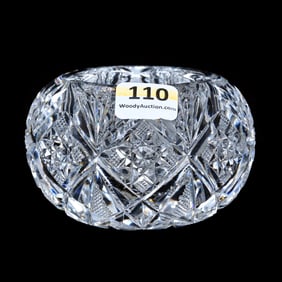 Master Salt Dip, American Brilliant Cut Glass, Marlboro Pattern By Dorflinger