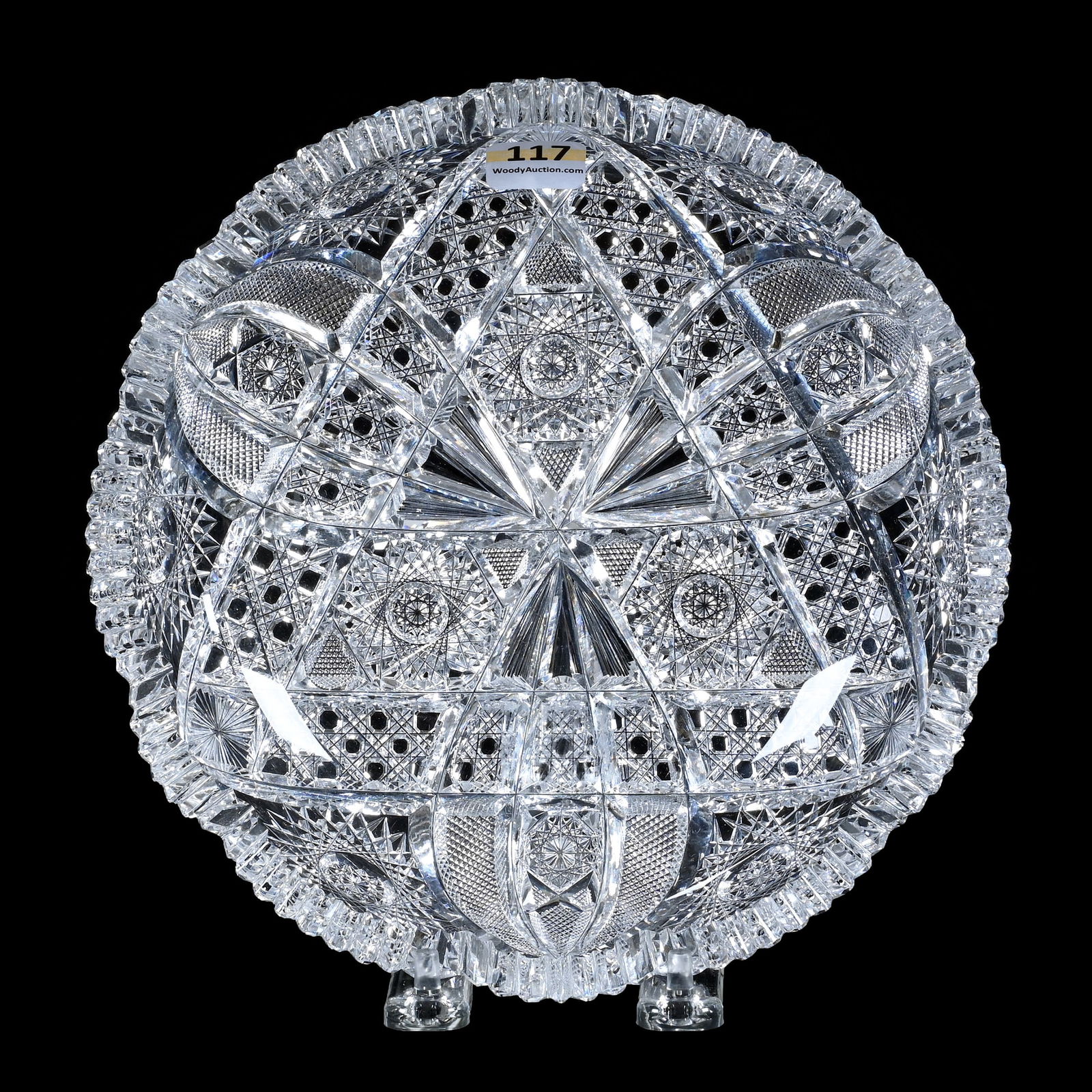 Low Bowl, American Brilliant Cut Glass, Holland Pattern By Clark (1 of 2)