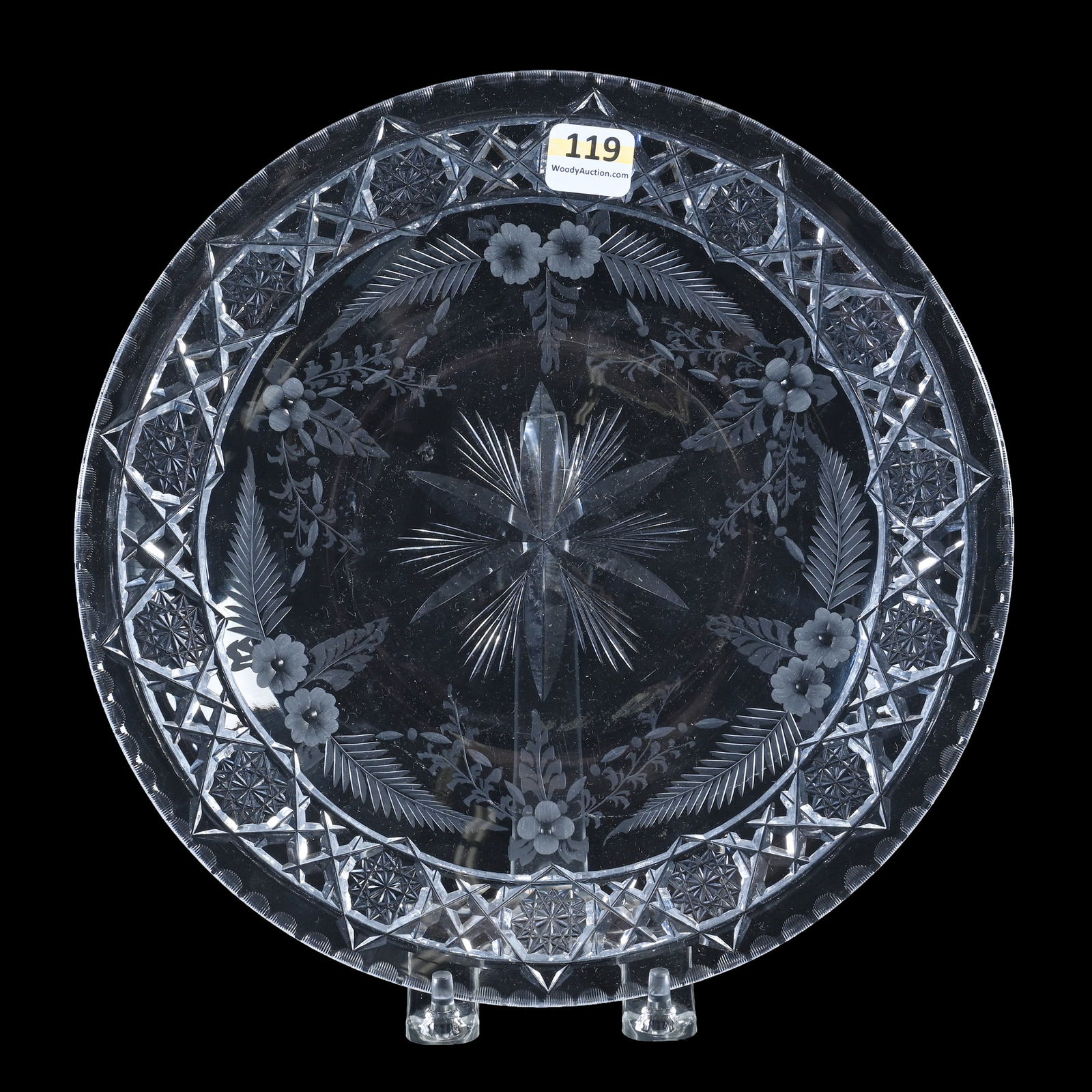 Plate, American Brilliant Cut Glass, Signed Hawkes (1 of 2)