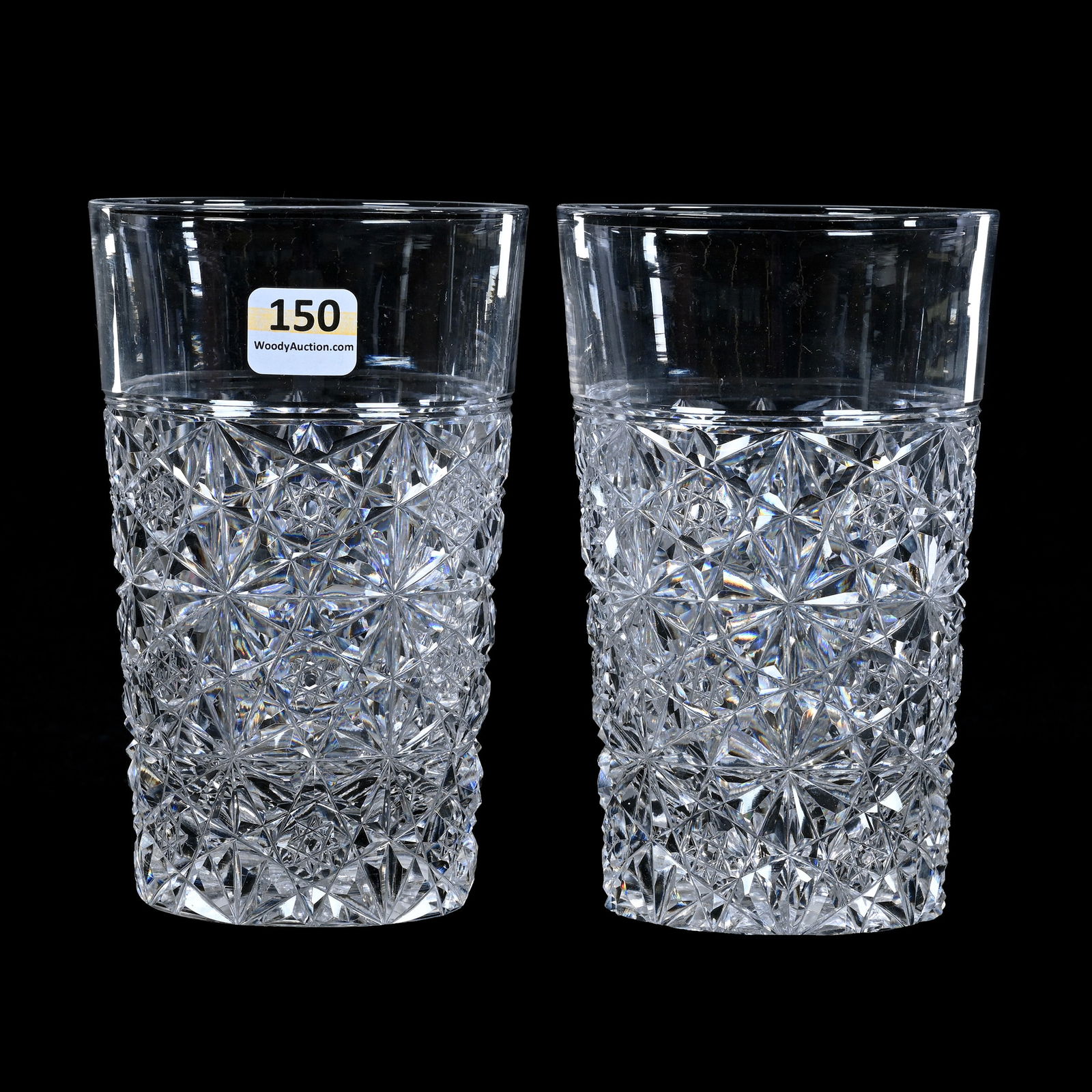Pair Iced Tea Crystal Stemware Identification Guide By Bob Page & Eale Frederiksen Glasses, American (1 of 2)