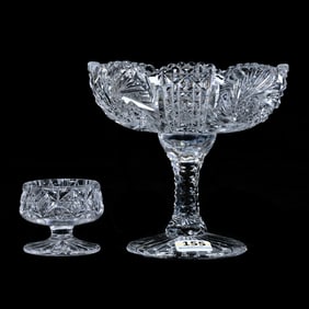Two American Brilliant Cut Glass Items
