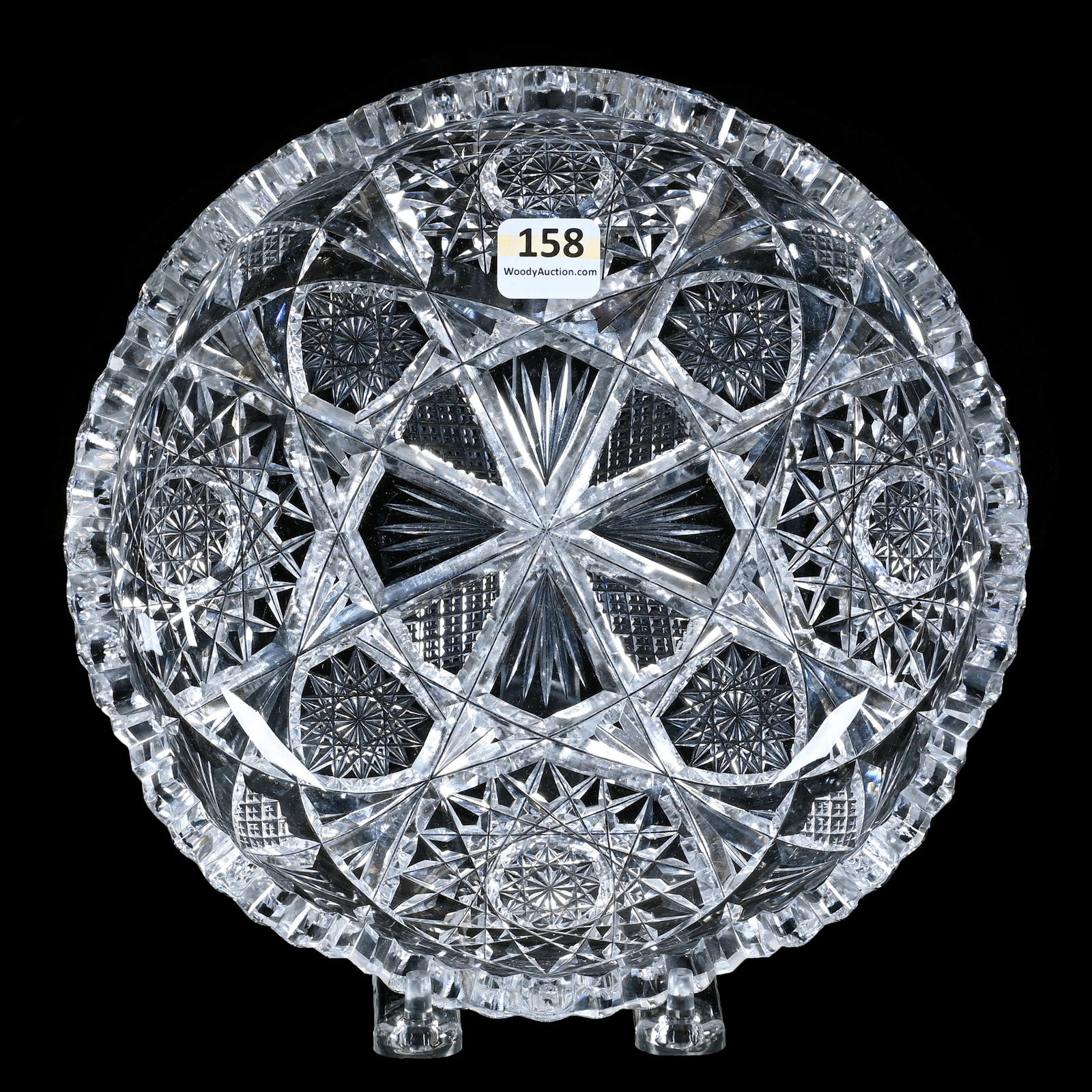 Low Bowl, American Brilliant Cut Glass, Signed Libbey (1 of 2)