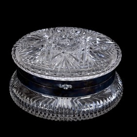 Jewel Box, American Brilliant Cut Glass, Pearl Pattern By Pairpoint