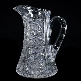 Water Pitcher, American Brilliant Cut Glass